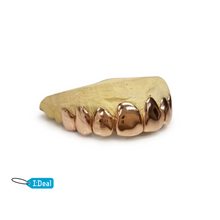 Load image into Gallery viewer, 10k-24k Yellow Gold + Platinum and Silver 1,2,4,6,8 Teeth Top And/Or Bottom
