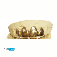 Load image into Gallery viewer, 10k-24k Yellow Gold + Platinum and Silver 1,2,4,6,8 Teeth Top And/Or Bottom
