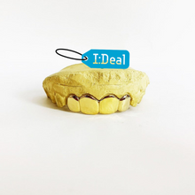 Load image into Gallery viewer, 10k-24k Yellow Gold + Platinum and Silver 1,2,4,6,8 Teeth Top And/Or Bottom
