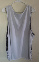Load image into Gallery viewer, 'Ryde Out' Reversible Black + White Paisley Print Jersey Mesh Tank Top
